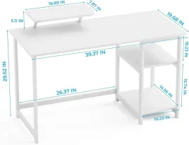 biurko-komputerowe-100cm-stojak-na-monitor-biale