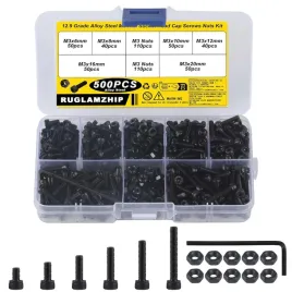 sruba-szesciokatna-czarna-stalowa-zestaw-500-szt