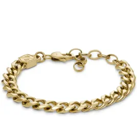 zlota-bransoletka-lancuch-pancerka-fossil-jf04616710