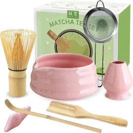 akcesoria-do-matchy-z-miska-z-wylewka-rozowe-7-elementow