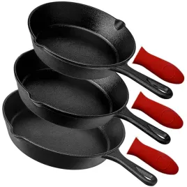 patelnia-zeliwna-pokka-zestaw-3-szt-czarna-z-silikonowymi-uchwytami