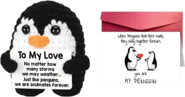 pingwin-szydelkowany-recznie-pluszowa-figurka-z-kartka-prezent-walentynki