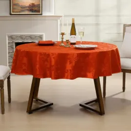 obrus-okragly-180cm-pomaranczowy-zakard-odporny-na-plamy-idealny-na-jesien