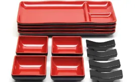 talerze-do-sushi-japonskie-16-elementow-z-paleczkami-czerwone