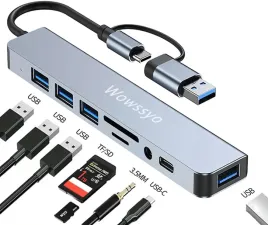 wowssyo-hub-usb-c-4x-usb-3-0-czytnik-kart-micro-sd-tf-macbook-7w1-2x-usb-c