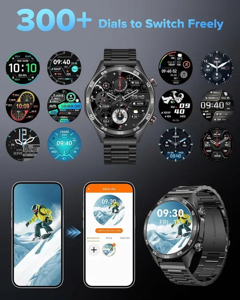 megalith-i118-smartwatch-polaczenia-cisnienie-wodoodporny-ip67-2-paski-kolor-czarny