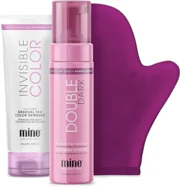 minetan-zestaw-pianka-double-dark-balsam-brazujacy-i-rekawica