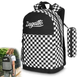 plecak-szkolny-szachownica-piornik-nylon-bialo-czarny-zagatto-zg701