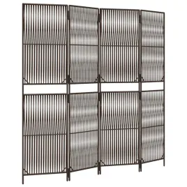 parawan-4-panelowy-brazowy-polirattan