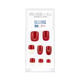 paznokcie-press-on-nails-tipsy-36-czerwone-french-polysk-kwadraty