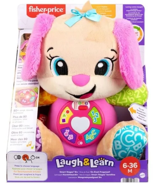 Fisher Price DUŻA Siostra Szczeniaczka Uczniaczka PLUSZAK WERSJA ANGIELSKA!