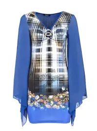 sukienka-damska-elegancka-dopasowana-dlugi-rekaw-dekolt-w-serek-we-wzory