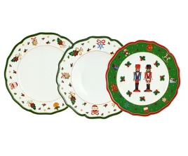 talerz-deserowy-bogucice-porcelanowy-wielokolorowy-vintage-3-szt