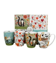 kubki-porcelanowe-duo-animals-koci-swiat-360-ml-4-szt-k3