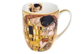kubek-klimt-pocalunek-jasny-400-ml-camio-porcelana-carmani
