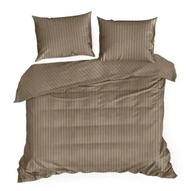 komplet-poscieli-160x200-brazowa-z-bawelny-w-prazki-eurofirany