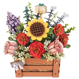 kwiaty-drewniana-skrzynka-robotime-drewniany-model-puzzle-konstrukcyjne-3d