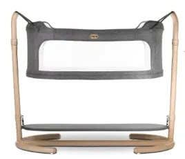 lozeczko-dzieciece-hustawka-szare