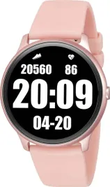 smartwatch-rubicon-kw13-rozowy-z-gumowym-paskiem