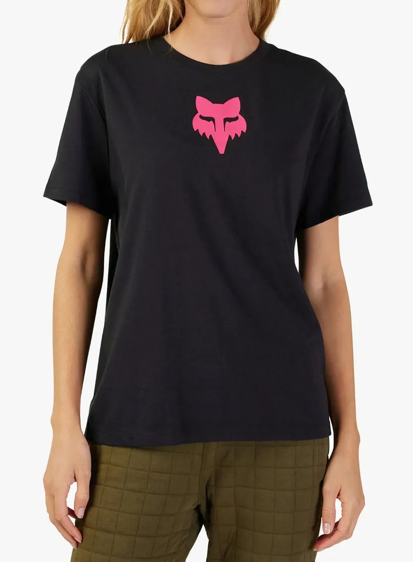 koszulka-damska-fox-head-basic-tee-black-pink-xs