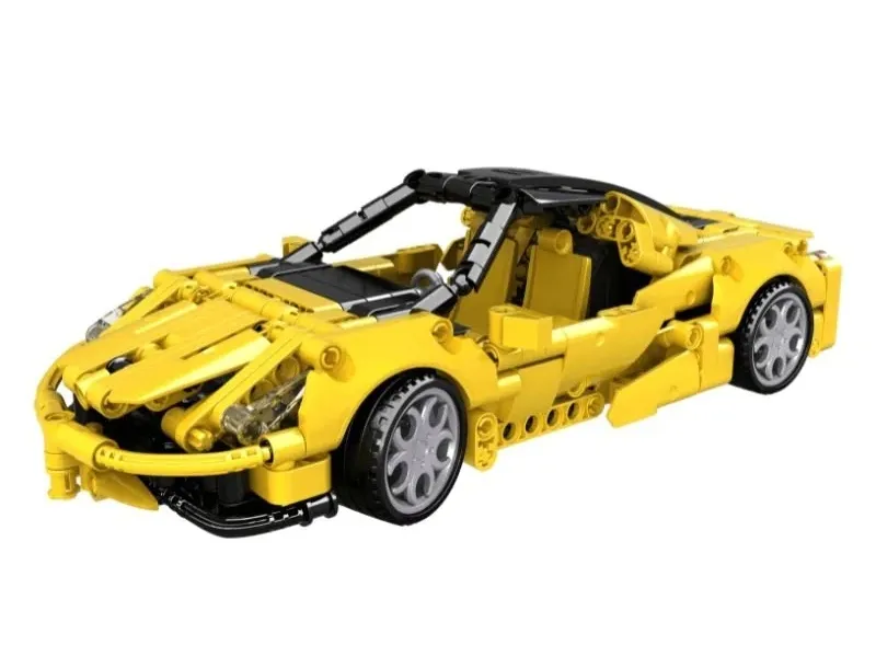 klocki-open-bricks-sports-car-yellow