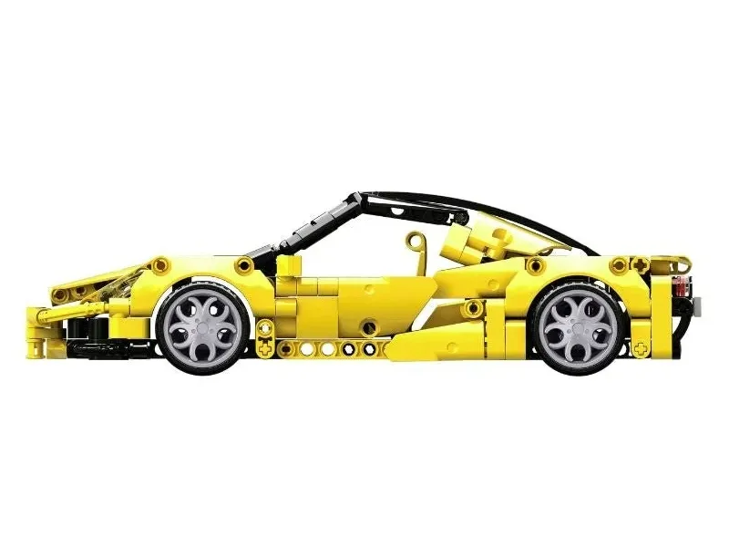 klocki-open-bricks-sports-car-yellow
