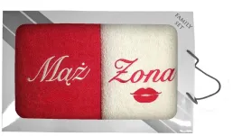 komplet-recznikow-w-pudelku-2-szt-70x140-maz-zona-usta-wasy-czerwony