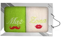 komplet-recznikow-w-pudelku-2-szt-70x140-maz-zona-usta-wasy-seledynowy