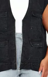 czarna-jeansowa-kamizelka-klasyczna-rozsuwana