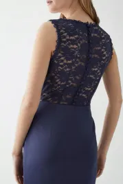 maxi-granatowa-sukienka-koktajlowa-satynakoronkowy-tyl-elegancka