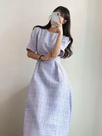 fioletowa-sukienka-okragly-dekolt-midaxi-krotki-rekaw-shein-s