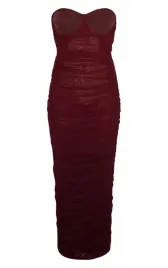 burgundowa-maxi-sukienka-marszczona-koktajlowa