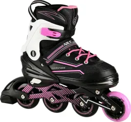 nils-extreme-rolki-regulowane-dla-poczatkujacych-na1169a-czarno-rozowe