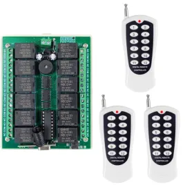 radiolinia-sterownik-12-kanalow-433mhz-12v-dc-zdalne-sterowanie-3x-pilot