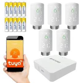 glowica-termostatyczna-acurel-5-szt-smart-bialy-z-bramka-zigbee-3-0