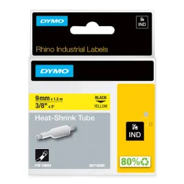 dymo-rhino-rurka-termokurczliwa-zolta-9mm-18054-oryginalna