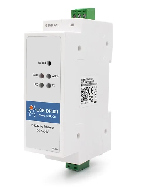 usr-dr301-konwerter-rs232-ethernet-din-rail