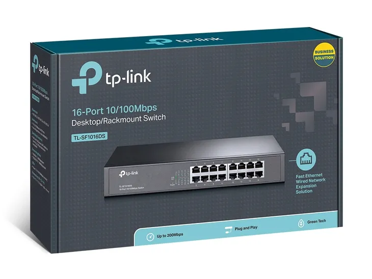 switch-tp-link-tl-sf1016ds-fast-ethernet-16-portow-waga-z-opakowaniem-1-77-kg-standard-pracy-portow-lan-10-100-mbps