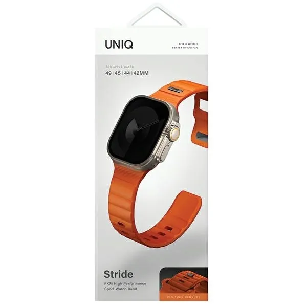 pasek-uniq-stride-apple-watch-42-44-45-49mm-fkm-rubber-strap-pomaranczowy-kompatybilnosc-apple