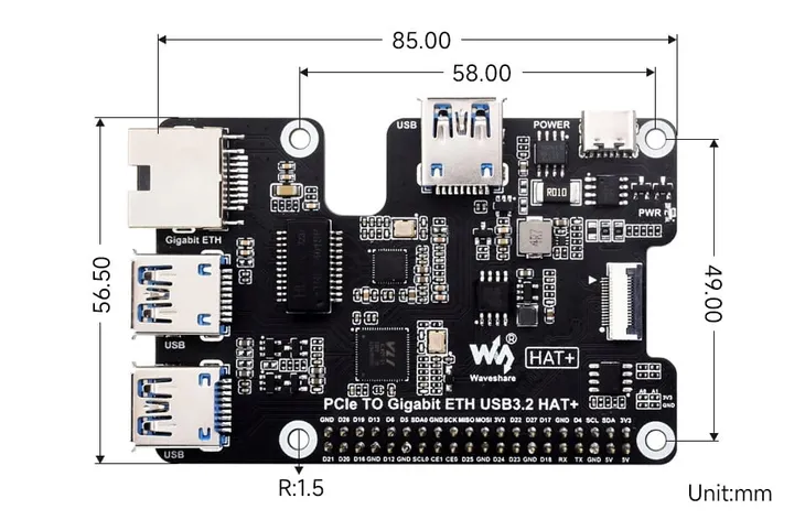 pcie-do-gigabit-ethernet-usb-3-2-3xusb-ethernet-hat-dla-raspberry-pi-5-rodzaj-modul-rozszerzajacy-zawiera-baterie-nie