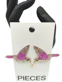 kolczyki-pieces-kolibry-rozowe-krysztaly