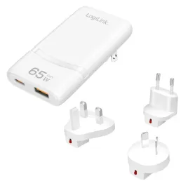 logilink-pa0376-ladowarka-podrozna-gan-65w-usb-c-pd-usb-a-qc-biala
