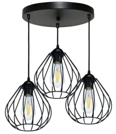 lampa-wiszaca-zyrandol-plafon-czarny-melon-3-led