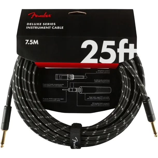 kabel-j-j-75m-fender-deluxe-series-tweed-blk-marka-fender