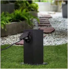 slupek-ogrodowy-ogrod-ip-44-2-x-gniazdo-230v-czarny-odporny-na-wilgoc