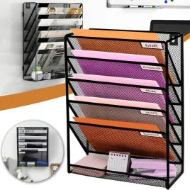 zestaw-szesciu-pojemnikow-na-dokumenty-przedzialy-metal-siatka-scienny