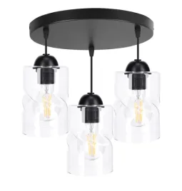 lampa-wiszaca-loft-szklana-3-punkty-swiatla-e27