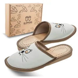 pantofle-damskie-skorzane-wygodne-z-kotem-domowe-slippers-r-38