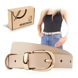 pasek-damski-bezowy-brodrene-skorzany-elegancki-zlota-klamra-100-cm