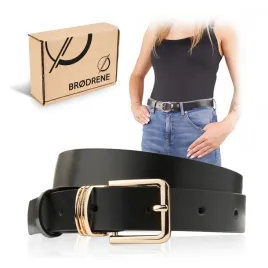 pasek-damski-skorzany-cienki-brodrene-czarny-dlugi-zlota-klamra-130-cm